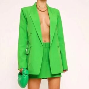 Tiger Mist Double Breasted Winston Blazer - XS Green